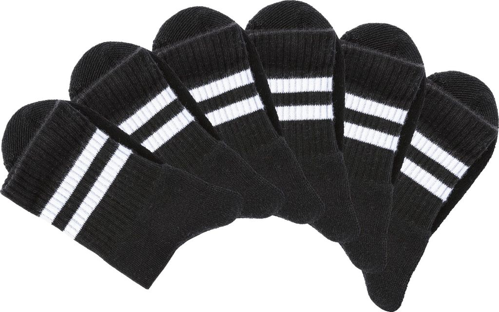 H.I.S. Sportsocken 6 -teilig 6x schwarz Größe 39/42 Sockengröße