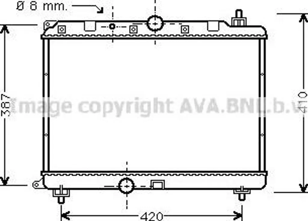 Radiateur Moteur AVA Haute Performance OE 19010P9ME00 pour Civic