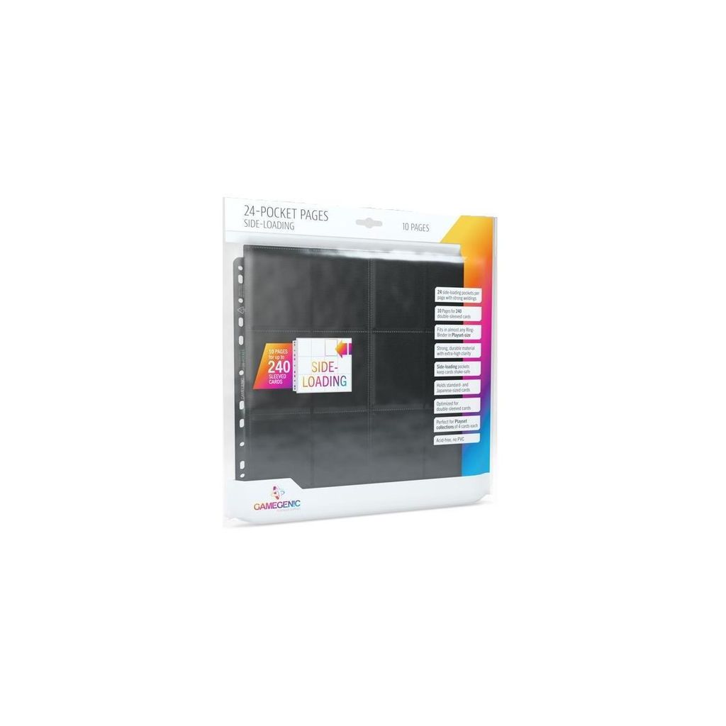 Gamegenic - 24-Pocket Sideloading Pages 10 pcs pack Black Produktbild 