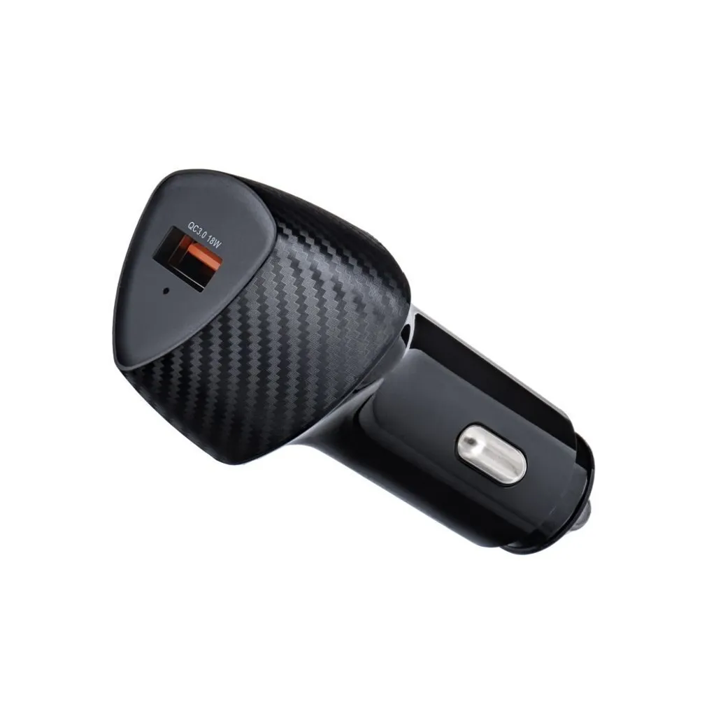 Forcell Carbon Caricatore Auto 18W Nero: Viaggia Senza Pensieri