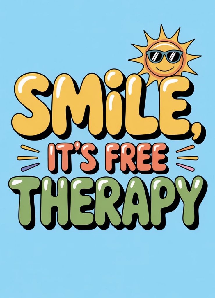 Poster 13x18cm Motivational Affirmation Retro Vintage Für das Wohnzimmer Smile