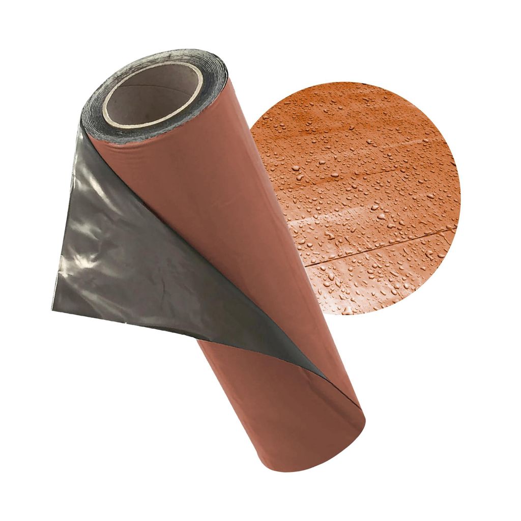 Ultiness Selbstklebende Alu Dachfolie – Dachpappe wetterfest, UV-beständig, Ideal für alle Dächer, 5x1m - Ziegelrot 31931-1A