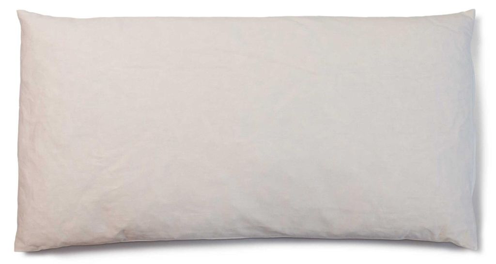 Zirbelkissen 40x80cm groß - Baumwolle rohweiß, mit zusätzlichem Bio-Inlett - Zirbenkissen