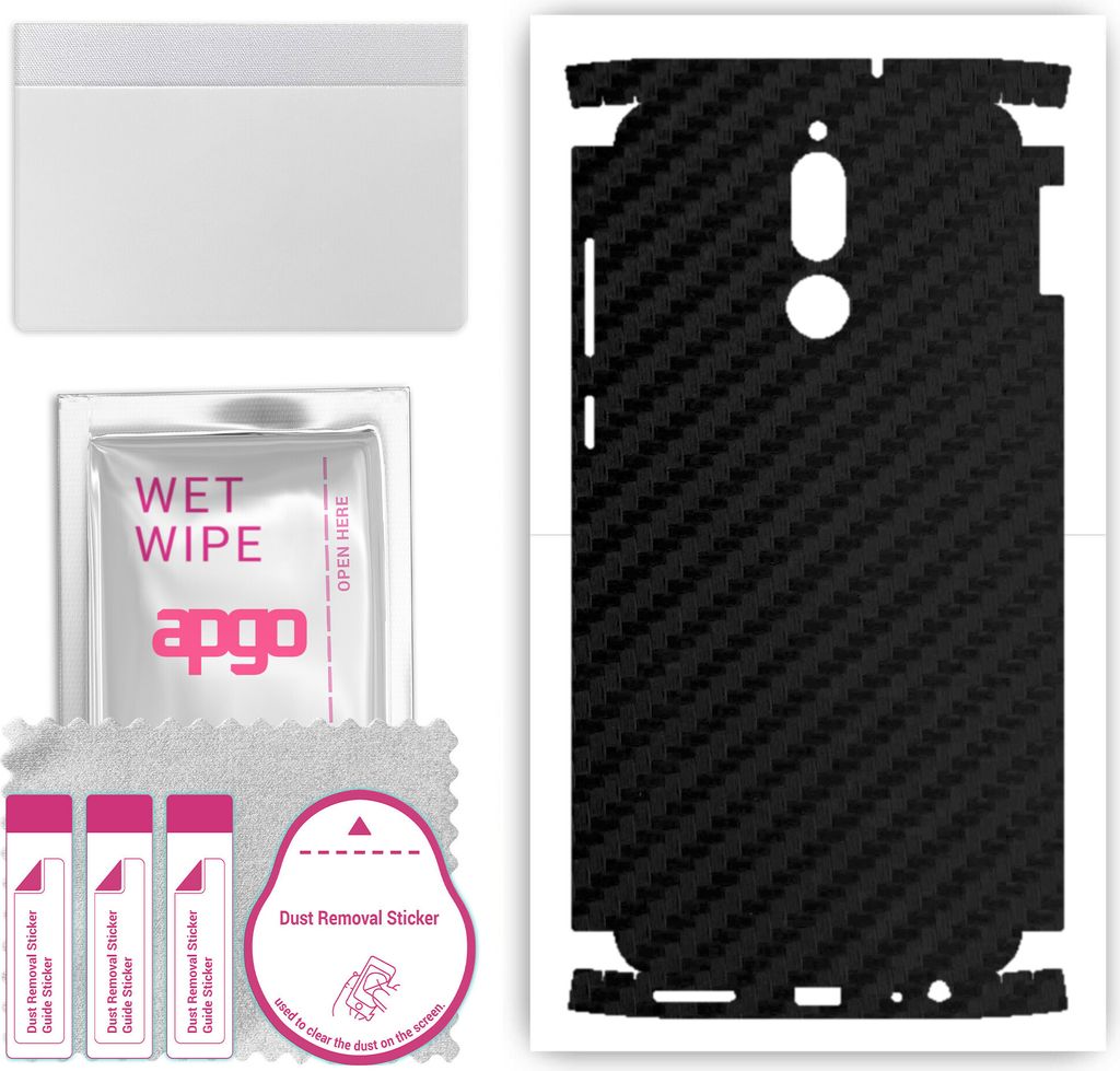 apgo Rückseite + Seiten Schutzfolie, Skin, kompatibel mit Huawei Mate 10 Lite, Hinten Displayschutzfolie aus Vinylfolie, kratzfest, einfache Monta...