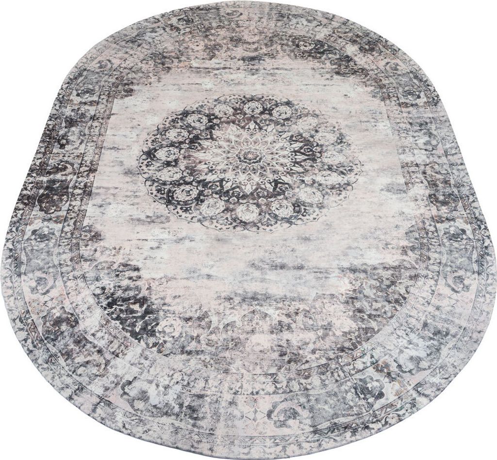 Teppich Viola Anthrazit - Oval 160 x 230 cm