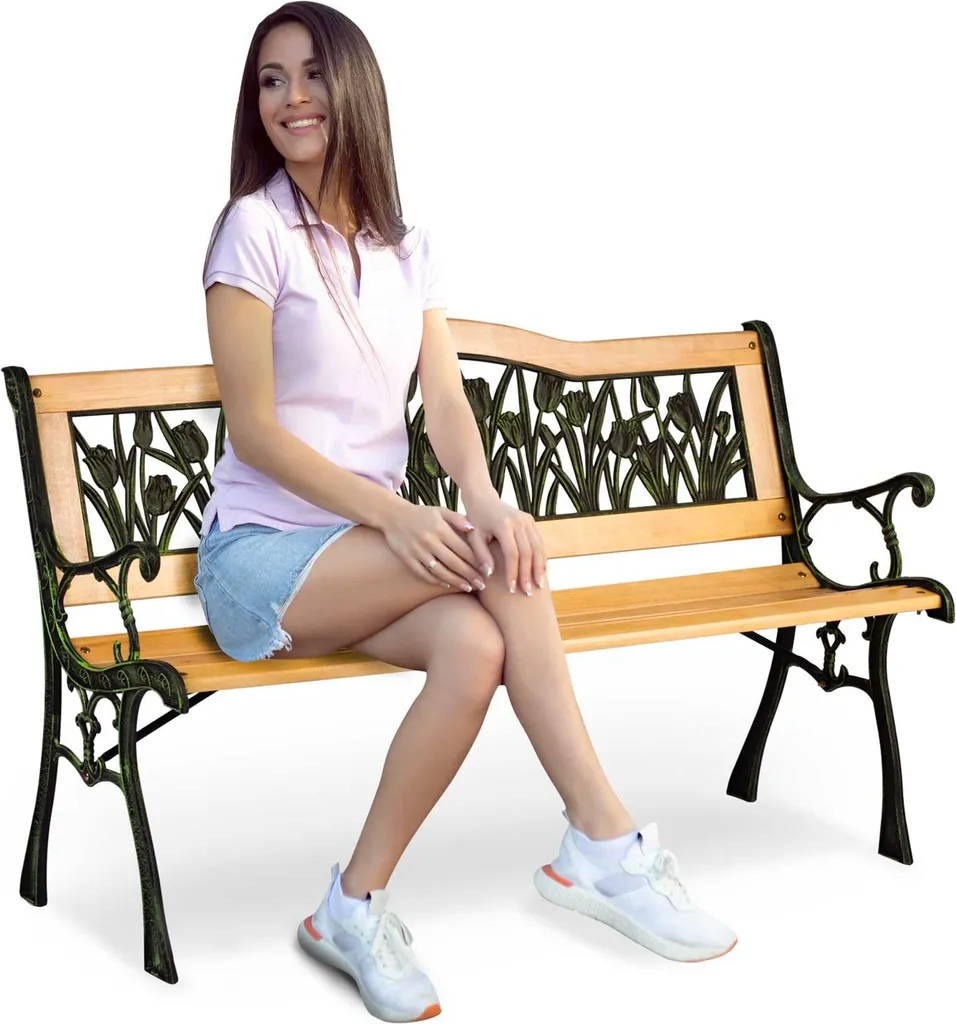 Banc de parc anti-corrosion 123 cm : fini le mobilier de jardin fragile