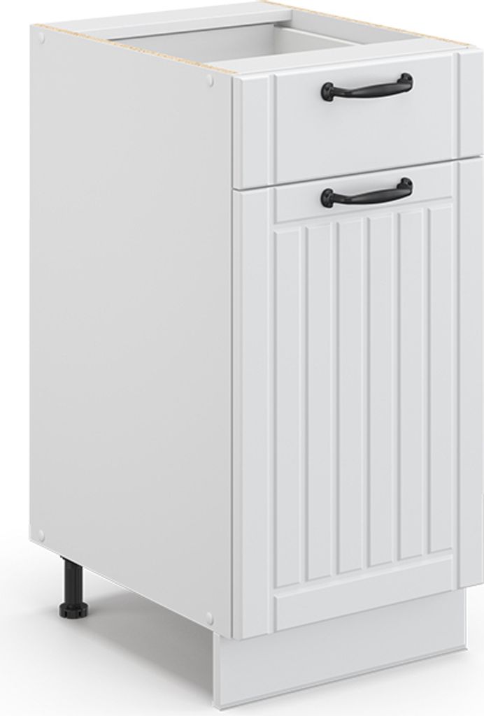 Meuble cuisine Vicco Fame-Line Blanc campagne 40cm sans PT, Image du produit 