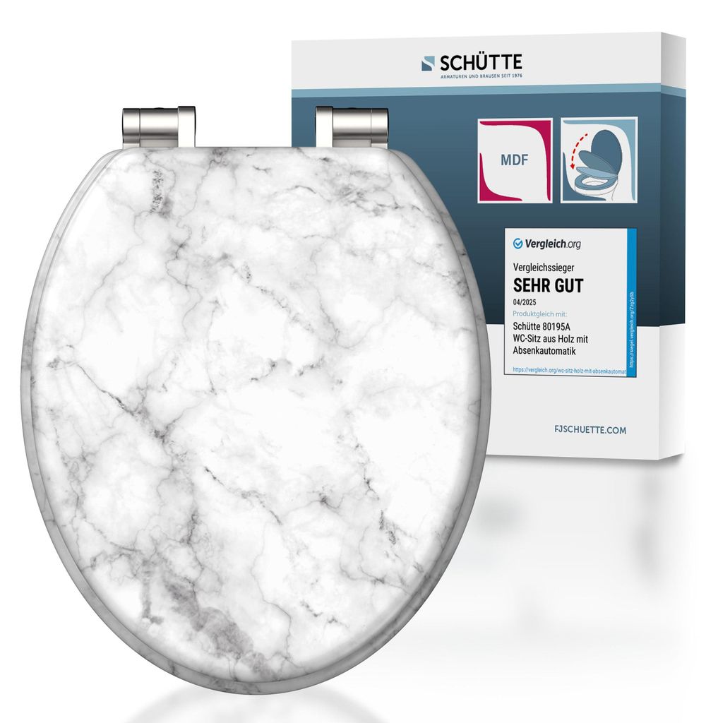 SCHÜTTE MDF WC-Sitz MARMOR STONE, mit Absenkautomatik Produktbild 