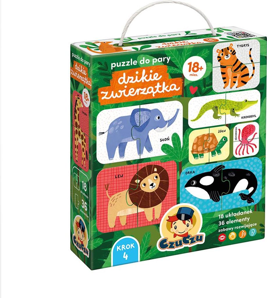 CZUCZU Paarpuzzle Wilde Tiere für Kinder 92566