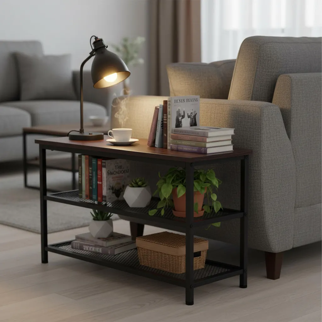 Étagère à Chaussures Compacte en Acier Noir pour Petits Espaces