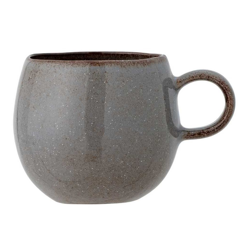 Bloomingville Becher SANDRINE Grau Keramik 500 ml Tasse Kaffeebecher Teebecher