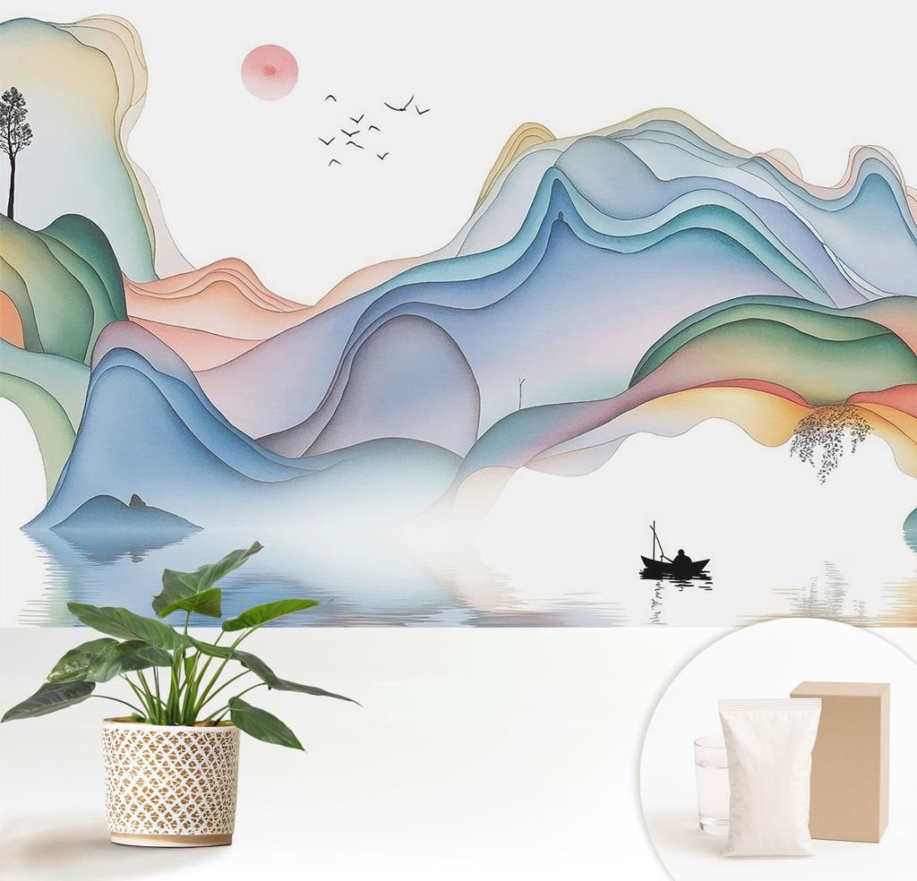 Fototapete - 152x104 cm - Tapete - Wandtapete - Wandbilder - Dekofolie - Tapete Folie - Wand - Dekoration - Wohnzimmer - Traumlandschaft