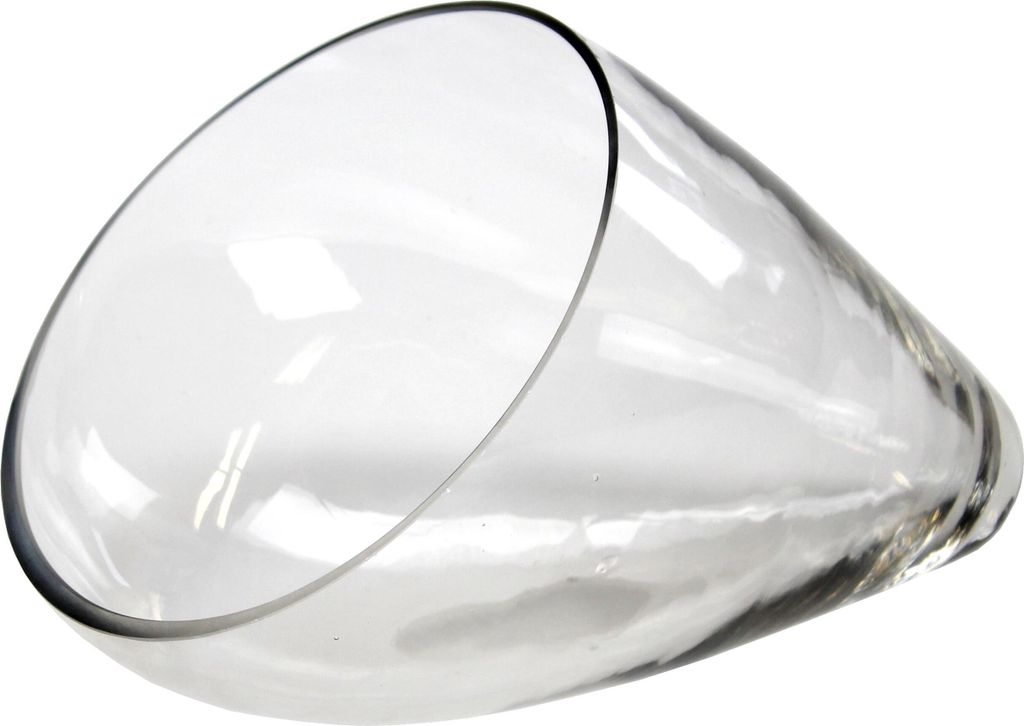 Moderne schräge Glas Dekoschale für Sukkulenten, Kakteen Produktbild 