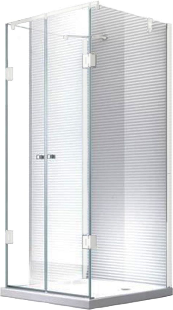 GZH 80x80x80x180cm Ares U-Duschkabine Weiß