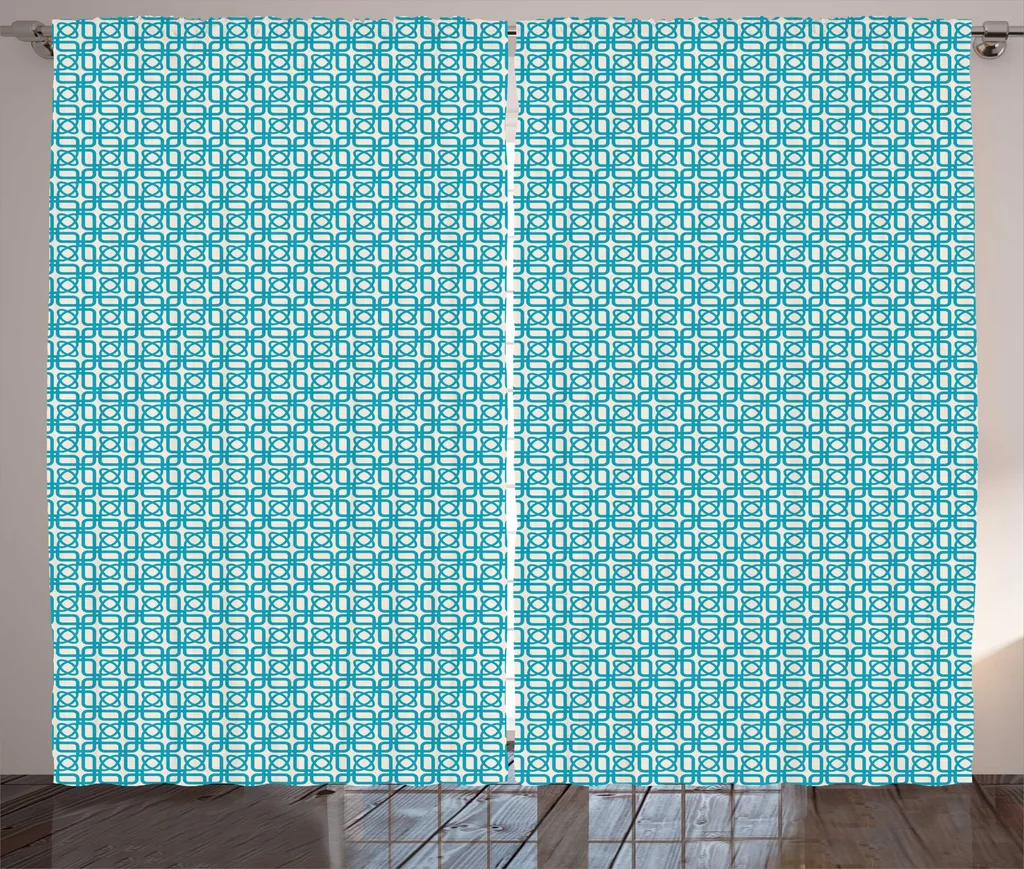 Rideau universel avec crochets, motif artistique symétrique 280x225cm