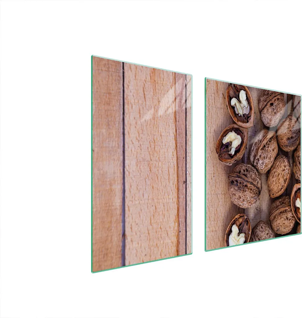 Copri Piano Cottura 2 Pezzi 100x52 - Tagliere in Vetro per Cucina