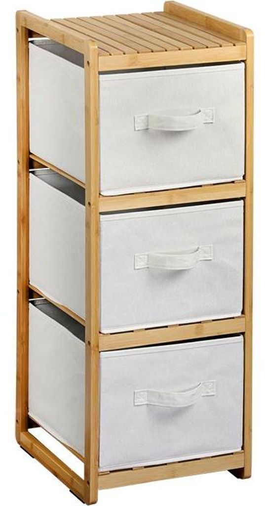 Regal mit 3 Boxen, Bambus, Produktbild 