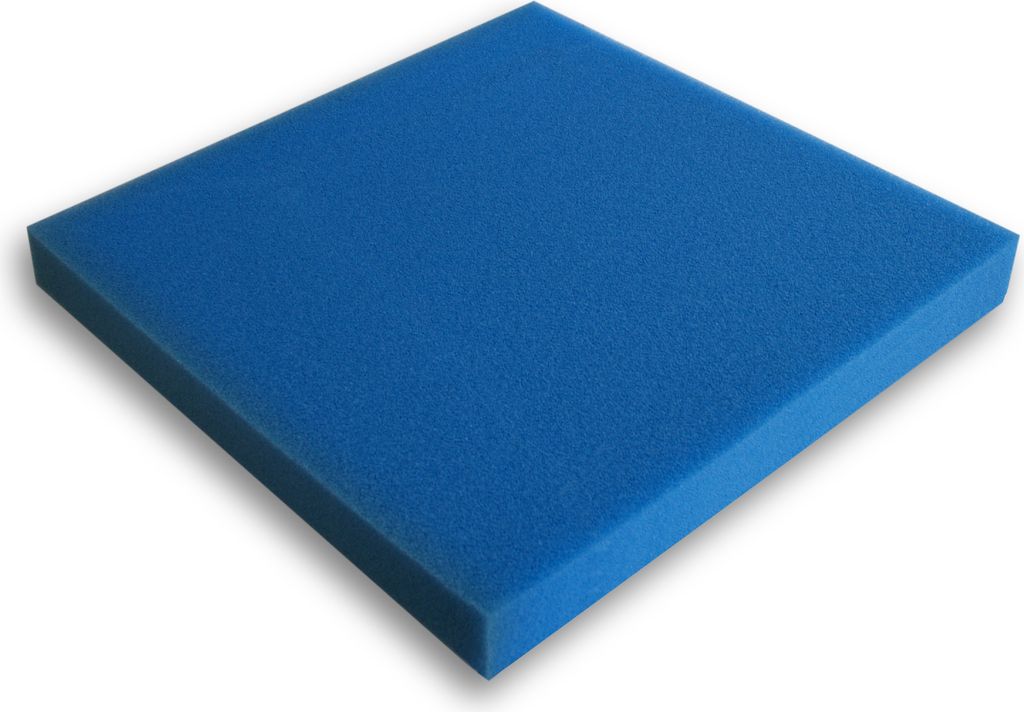 Wiltec Filtermatte Schaumstoff 50 x 50 x 5 cm feine Porung 30 ppi für Teichfilter Aquarienfilter Aquarium Filter Außenfilter Wasser