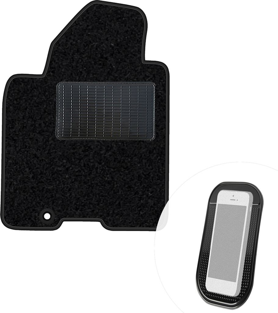 moto-MOLTICO Fahrer Fußmatte Auto Velours Fahrerseite Autoteppiche Schwarz Fahrermatte 1-teilig passend für Nissan Titan I 2003-2015