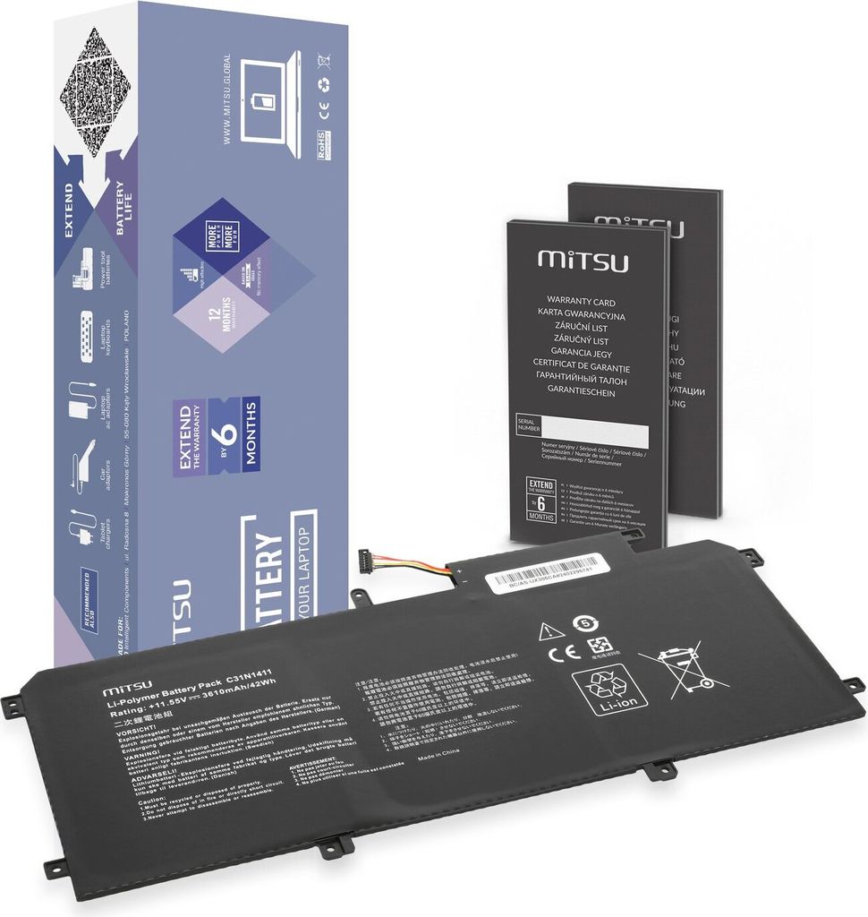 Akku C31N1411 Asus Zenbook UX305 U305F U305F UX305C UX305F Produktbild 
