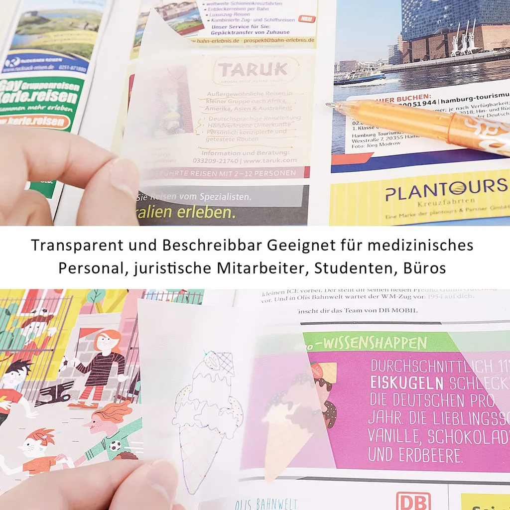 Blocchetti Note Trasparenti INF per Annotazioni Libri e Studio 1 Set - 2