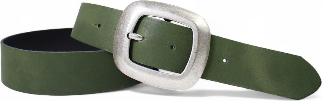 FRONHOFER Damengürtel 4 cm, große Schnalle in altsilbern, echt Leder Gürtel