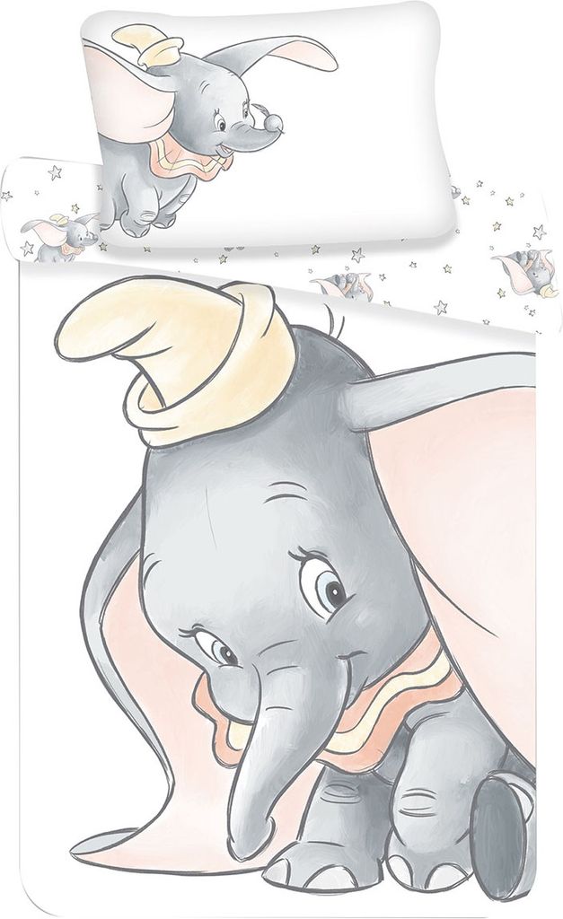 JERRY FABRICS Pościel dziecięca bawełniana Dumbo Grey, Zdjęcie produktu 