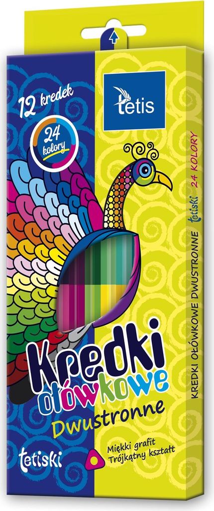 Tetiski Dreieckige Buntstifte Doppelseitig 12/24 Farben 1472