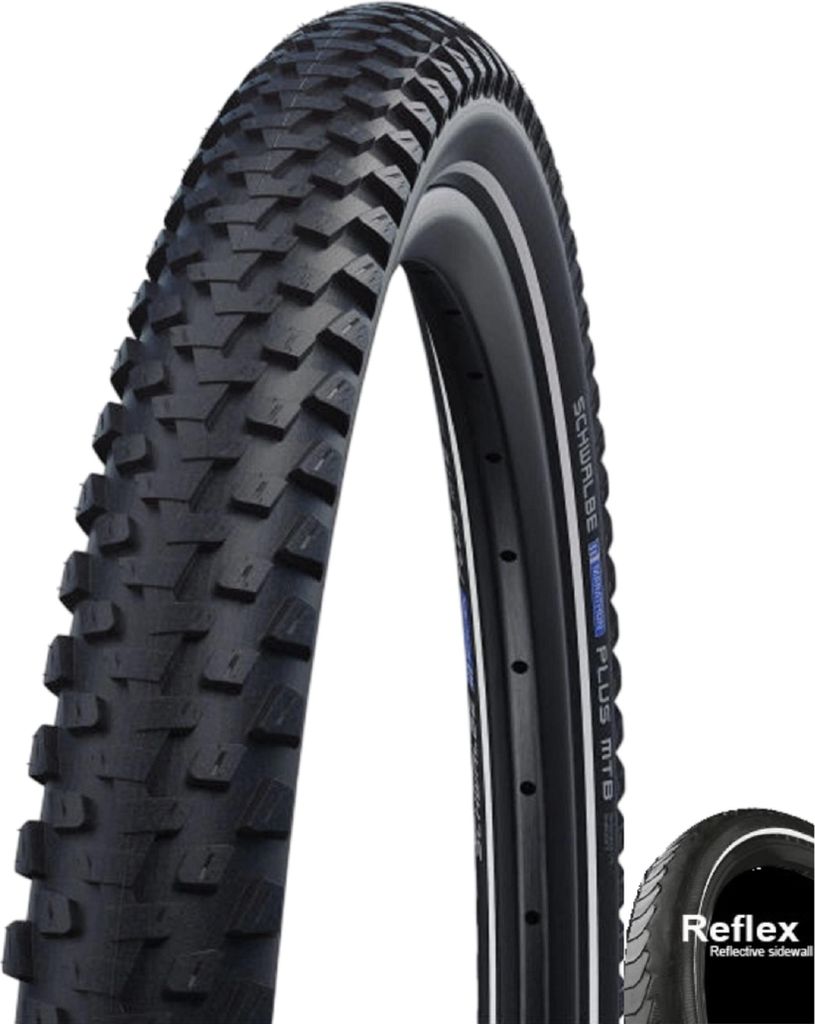 2 x Schwalbe Marathon Plus MTB Performance E-50 Fahrradreifen Schwarz/Reflex 60-622 (29 x 2,35") + 2 x Schwalbe Schläuche SV19F inkl. maxxi4you Re...