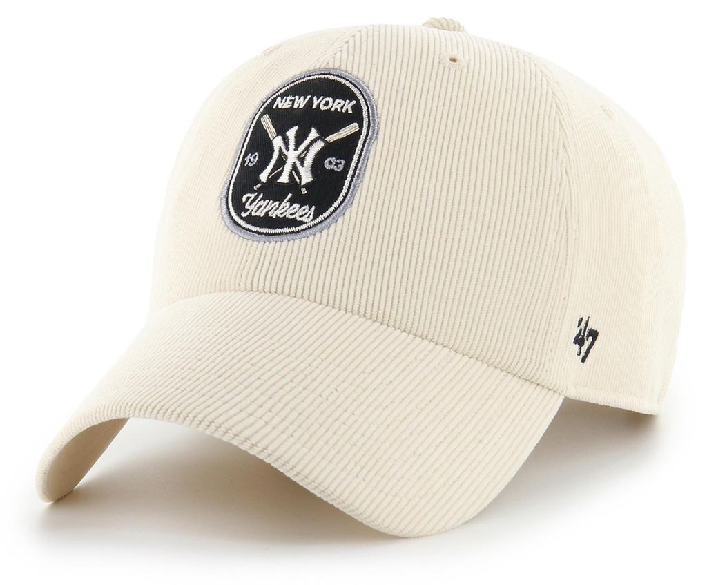 '47 Brand Cap MLB New York Yankees Crosspatch Cord 47 CLEAN UP Natural
