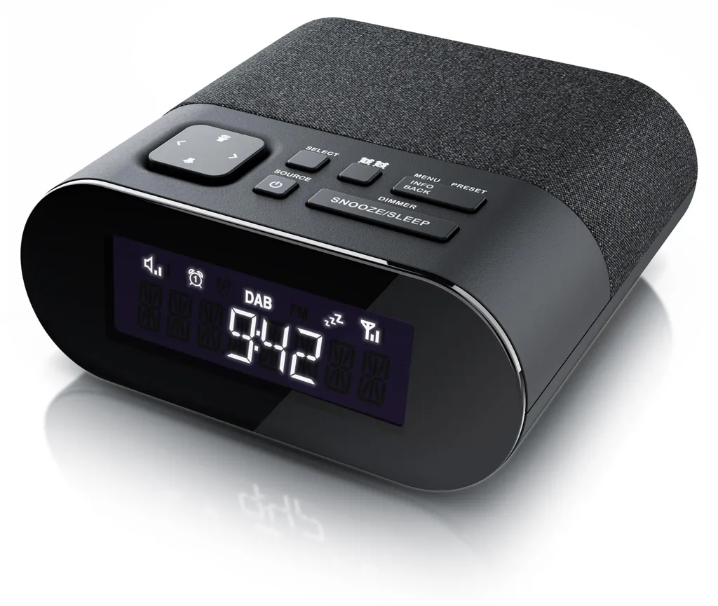 Radio-réveil DAB+ Numérique : 4 Niveaux de Luminosité et 40 Présélections