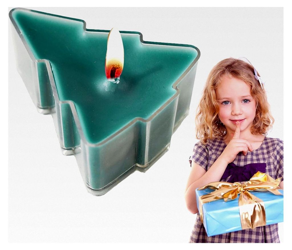 Weihnachten | Handgefertigte Kerzen in Form eines Weihnachtsbaums | Saisonale Dekoration für Schlafzimmer, Wohnzimmer, Büro und Feiern | Adventss...