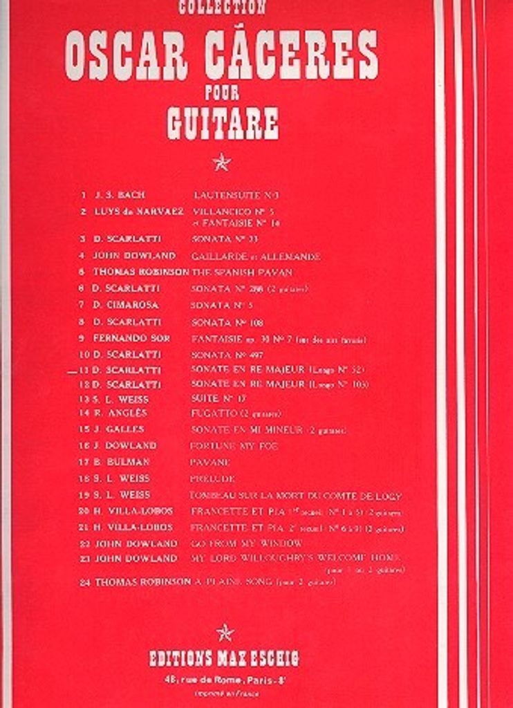 Sonate D-Dur Longo 52 für Gitarre