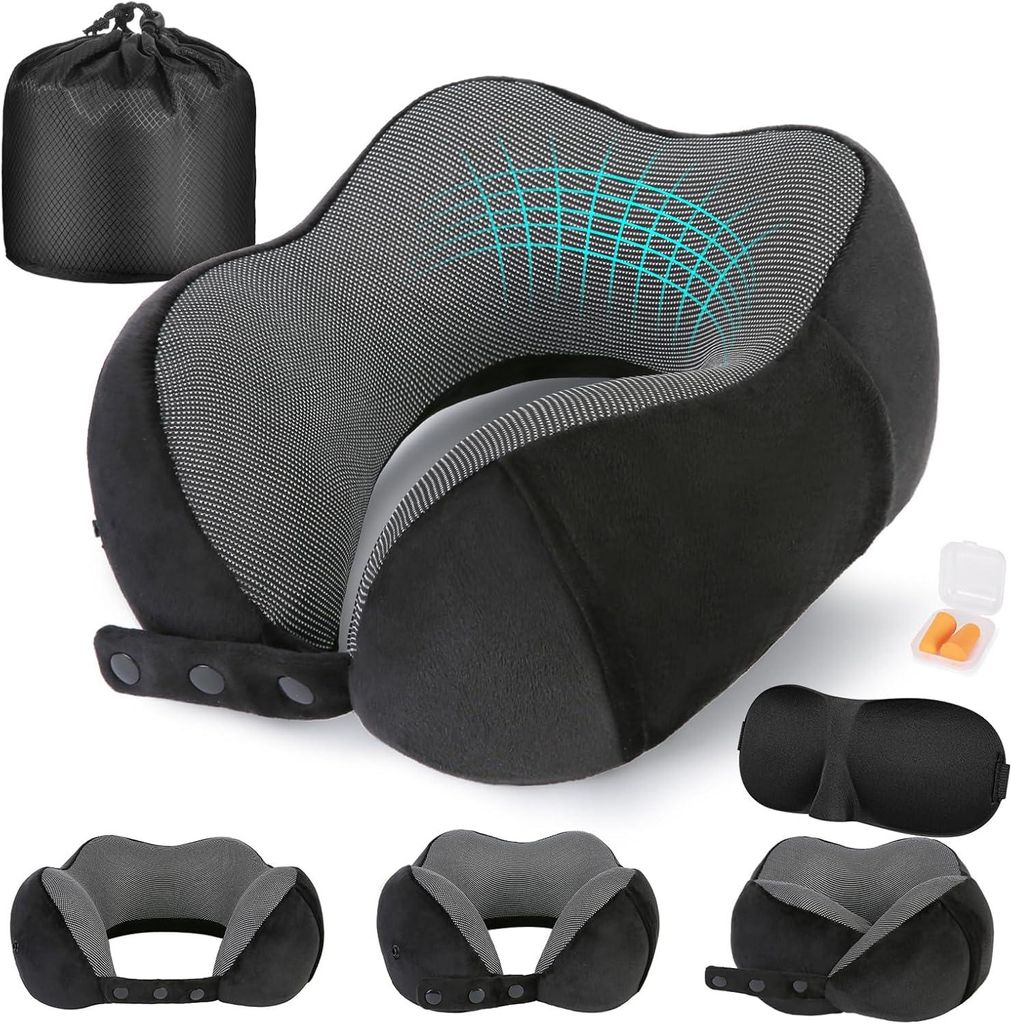 Nackenkissen Flugzeug, Reisekissen aus Memory Foam, Produktbild 