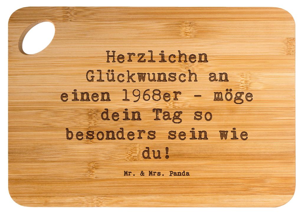 Mr. & Mrs. Panda Brett Spruch 1968 Geburtstag - Transparent - Geschenk, Holzbrett, Lächeln, holzschneidebrett, Alter, Geburtstagsgeschenk, Frühst...