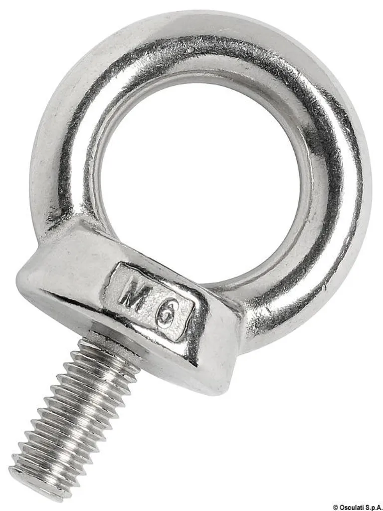 Boulon à œil robuste pour ancrage lourd sans rupture 16 mm inox