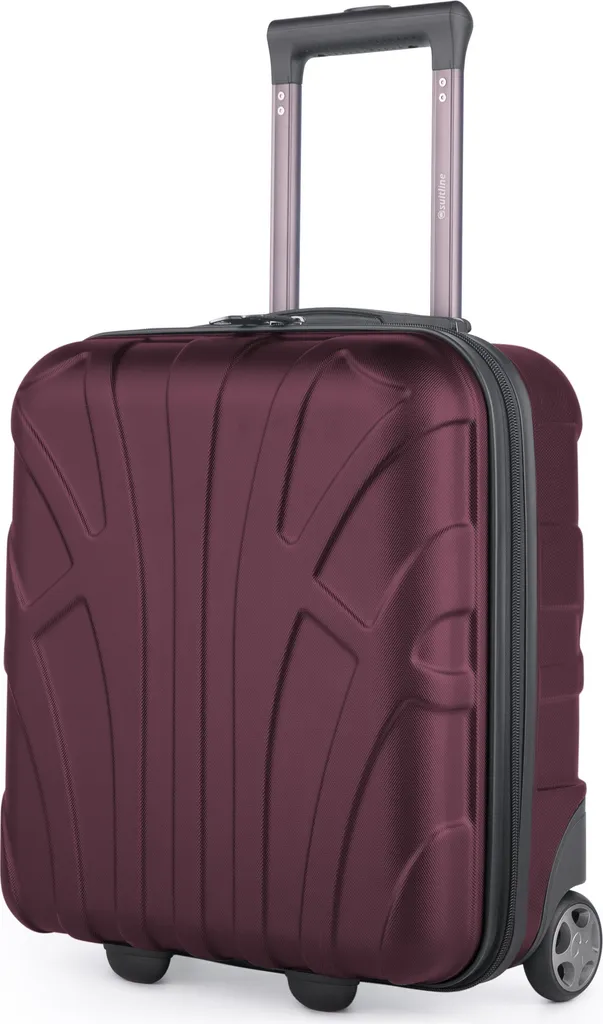 Suitline - Bagaglio a mano 45x36x20 cm piccola valigia EasyJet Trolley sottosella 2 ruote cabina valigia 45cm Cabin Bag max 30L franchigia bagaglio aereo sottosella ,Borgogna