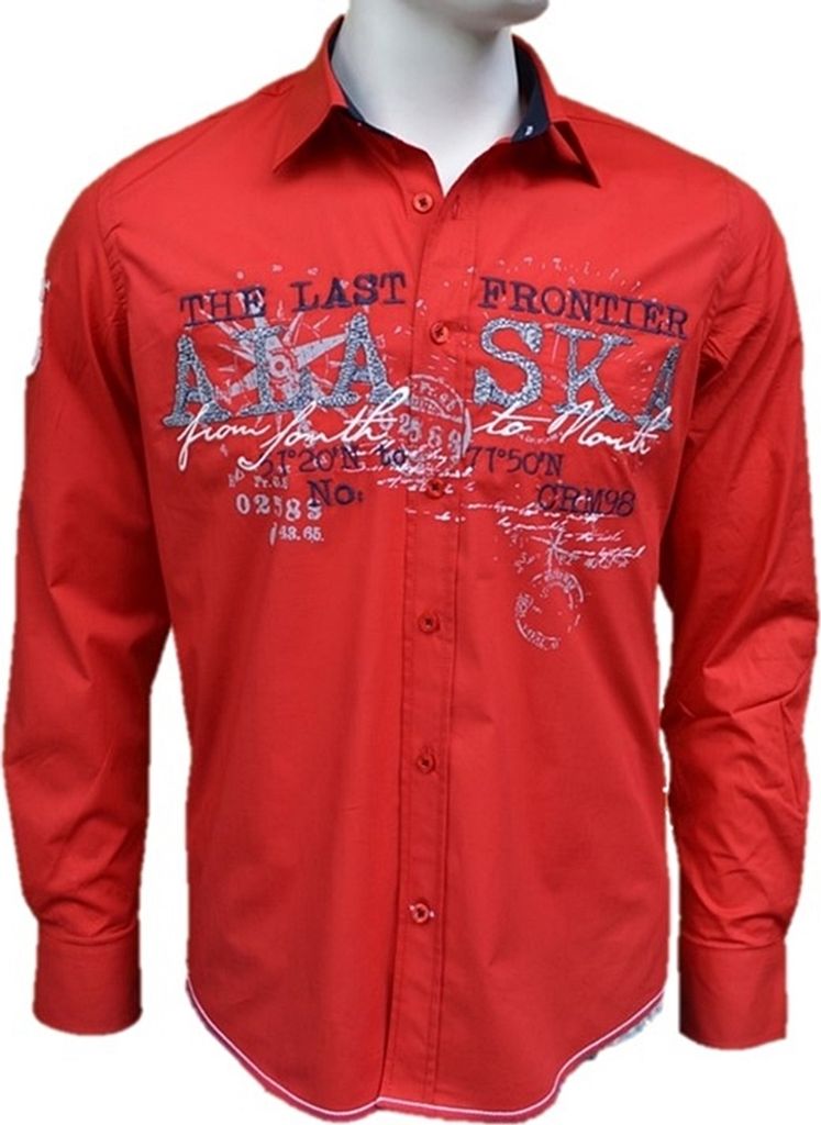 Brandneu Designer Hemd CARISMA Rot uni CRM8116 3XL