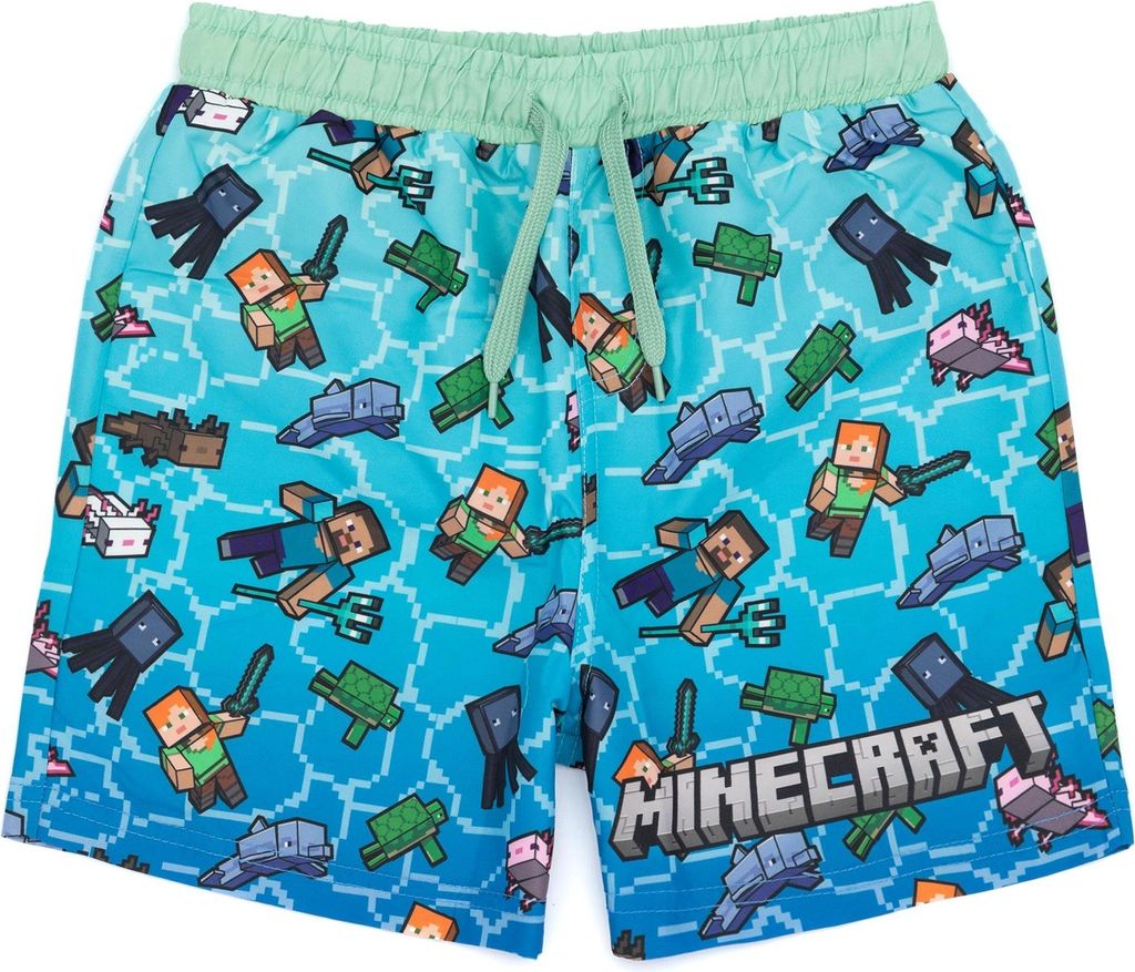 Minecraft - Badeshorts für Jungen NS8504 (122) (Blau) Produktbild 