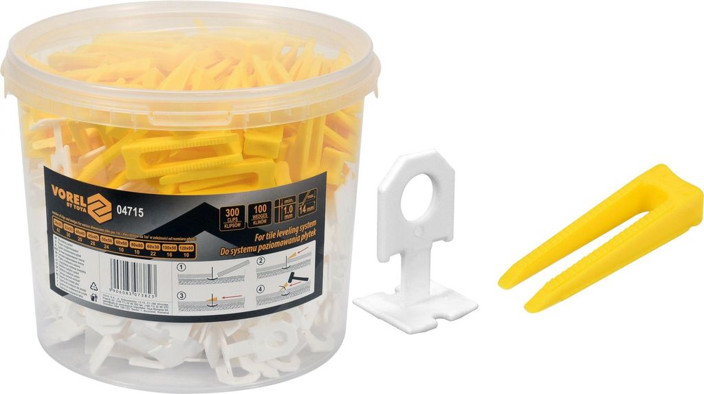 Fliesen Nivelliersystem 1mm 300+100 Set