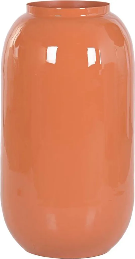 Grand Vase Décoratif en Fer Laqué Terracotta Style Urbain 70cm