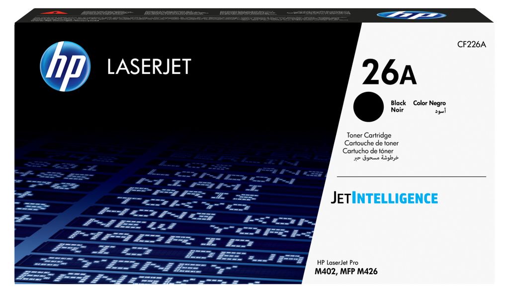 CF226A HP 26A LaserJet Pro cartridge, zwart, standaard Productafbeelding 