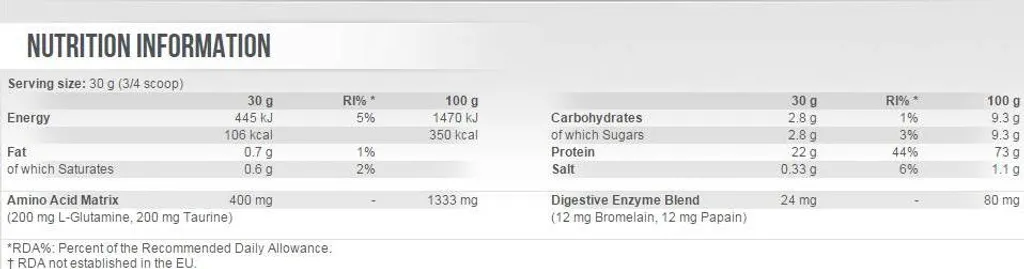 Caséine avec Enzymes Digestives 2350g Vanille - Diffusion Prolongée - 3