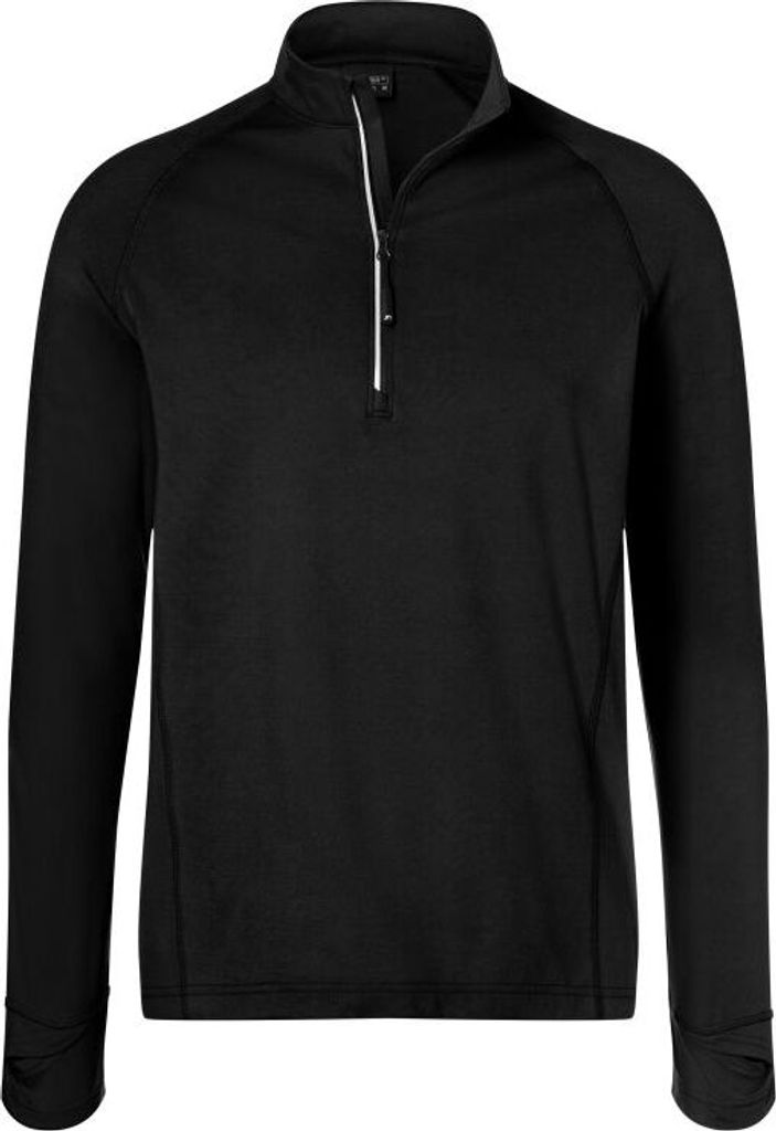 Men's Sports Shirt Half-Zip black, Gr. 3XL