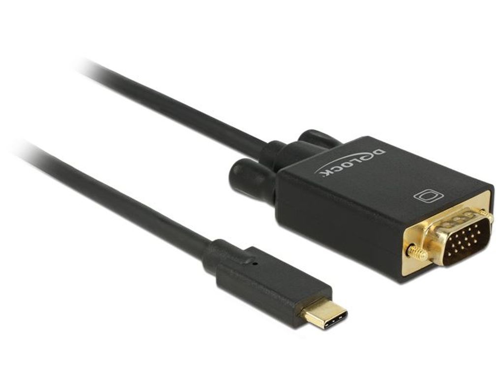 Delock Kabel USB Type-C Stecker > VGA Stecker DP-Alt Mode 3 m schwarz