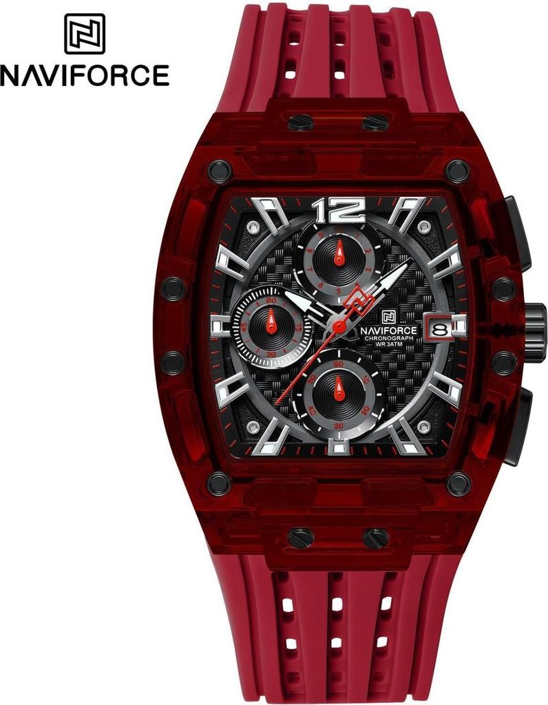 NAVIFORCE SI-38619 Herren Uhr - Rot/Schwarz mit Chronograph KP38619