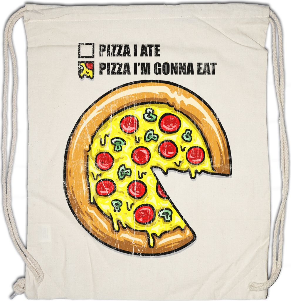 Urban Backwoods Pizza Diagram, Turnbeutel, Farbe: Beige