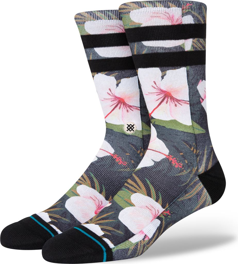 Stance Laulima Crew Socken Black Flower 1 Paar