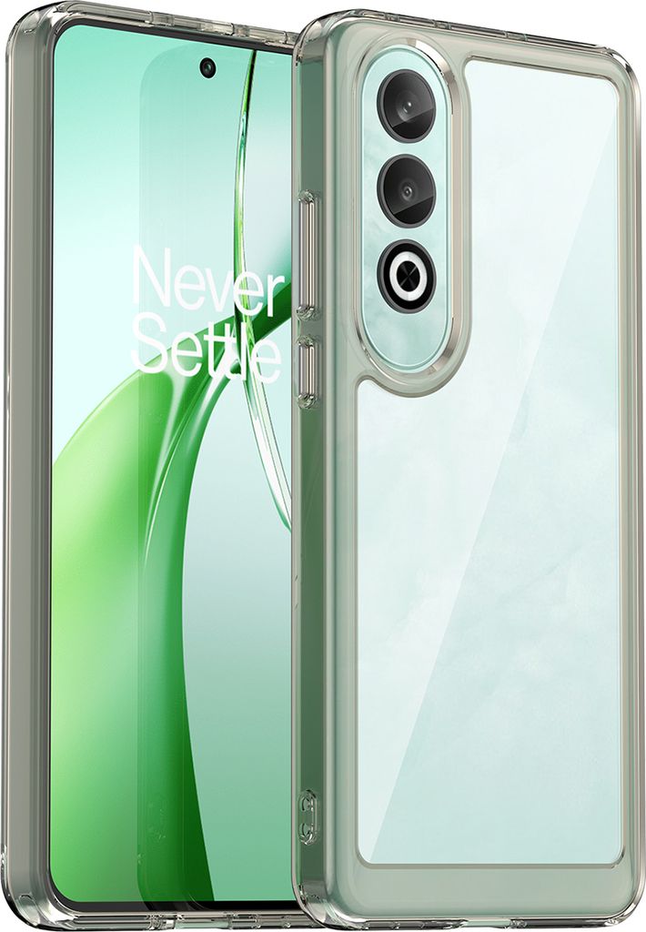 Schutzhülle für OnePlus Nord CE4 Klar Rückseite Stoßfeste TPU Silikon Bumper Hülle Grau