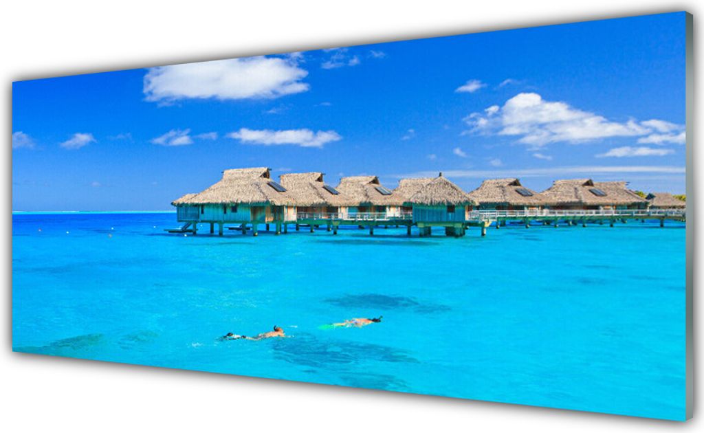 Glasbilder 125x50 Wandbild Druck auf Glas Meer Architektur